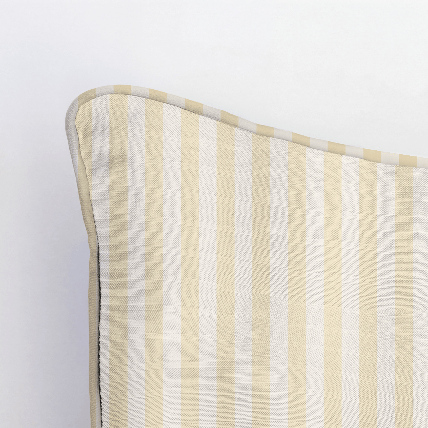 Juliet's Garden Easter Yellow Stripe Throw Pillow