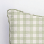 Juliet's Garden Pistachio Gingham Throw Pillow