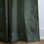 The Silk Garden Evergreen Dots - Drapery