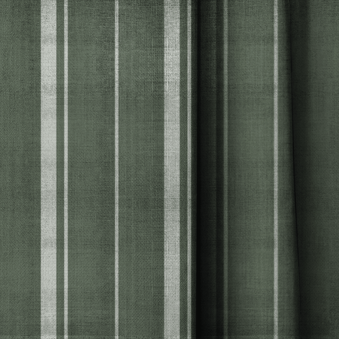 The Silk Garden Evergreen Stripes - Drapery